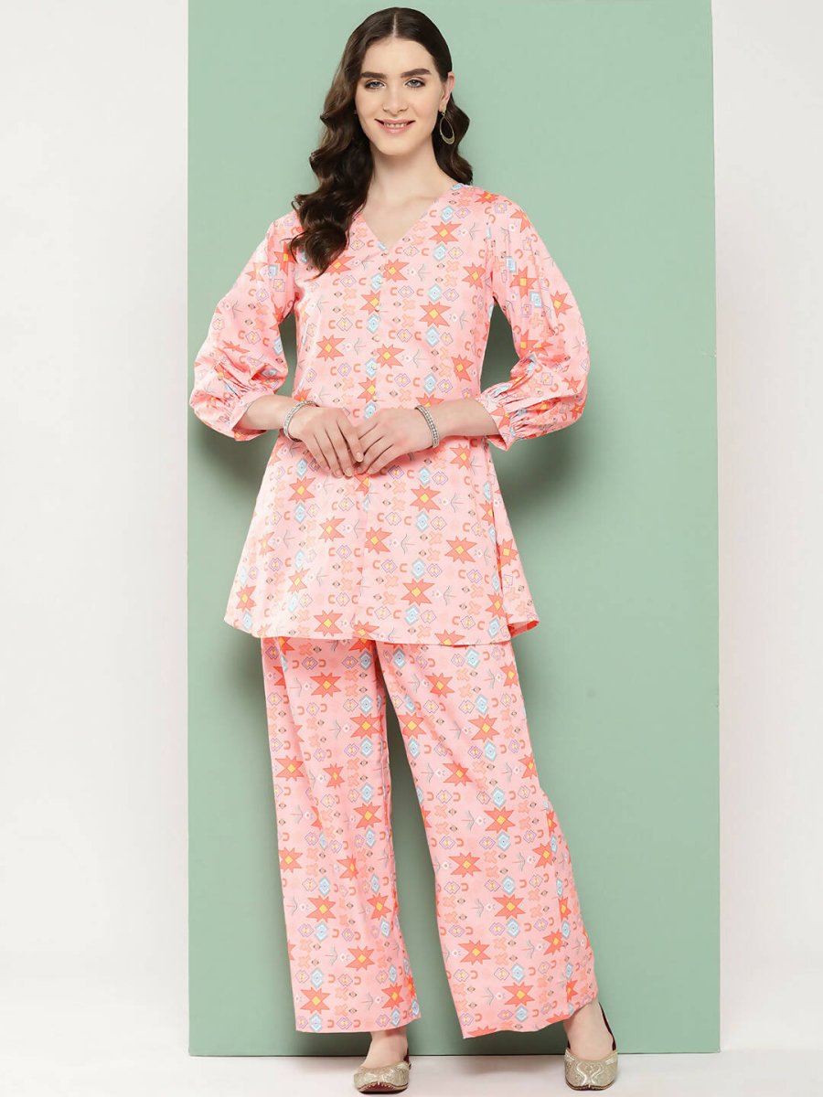 Ahalyaa Women's Traditional Wear Co-ods - Pink