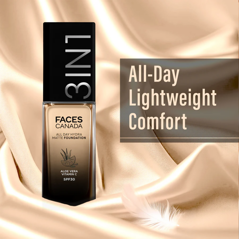 Faces Canada All Day Hydra Matte 3 in 1 Foundation - Warm Natural 021