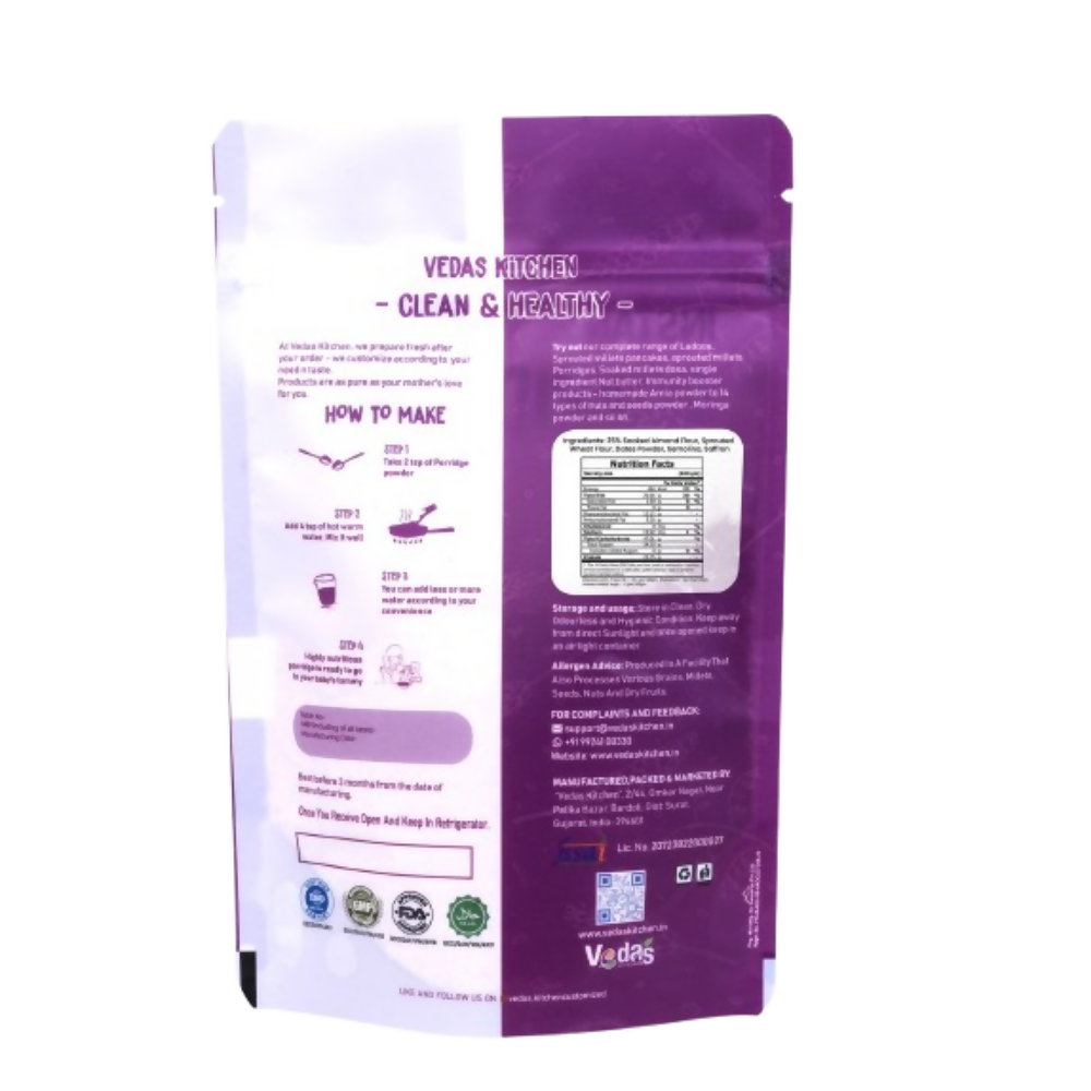 Vedas Kitchen Sprouted Wheat Almond Instant Porridge  Grab2Buy Vedas Kitchen Grab2Buy