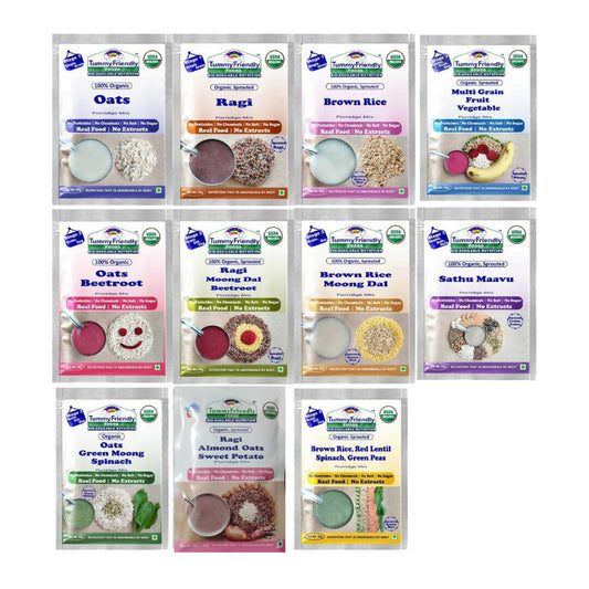 TummyFriendly Foods Organic Sprouted Porridge Mixes Combo - Grab2buy