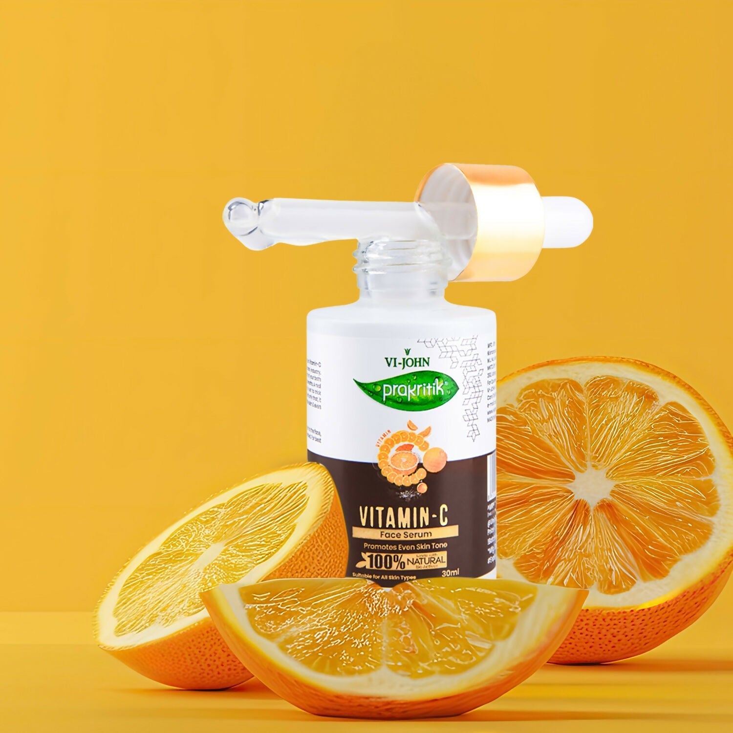 VI-JOHN Prakritik Vitamin C Face Serum Brightening, Anti-Aging & Glowing Skin, 100% Bio-Actives  Grab2Buy VI-JOHN Grab2Buy