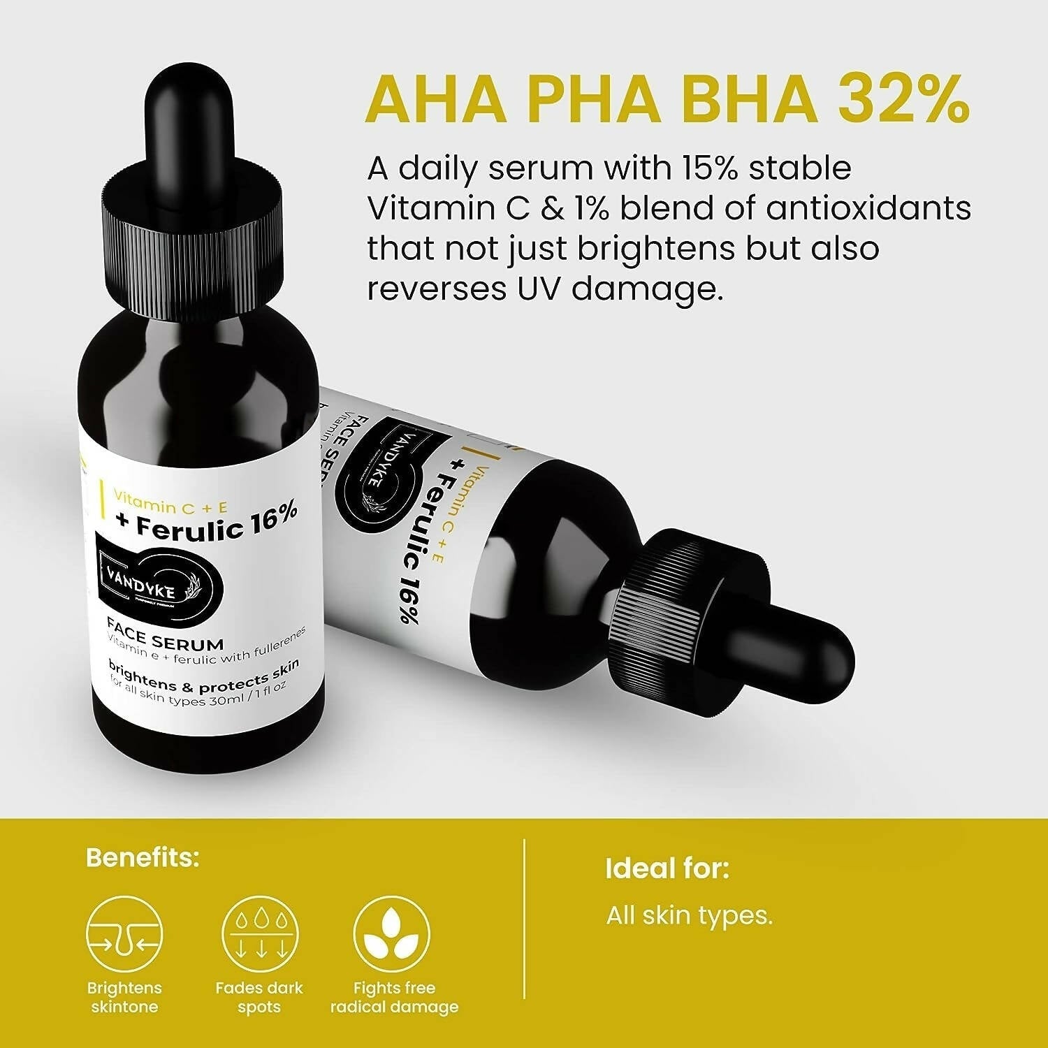 Vandyke Vitamin C + E + Ferulic 16% Face Serum  Grab2Buy Vandyke Grab2Buy