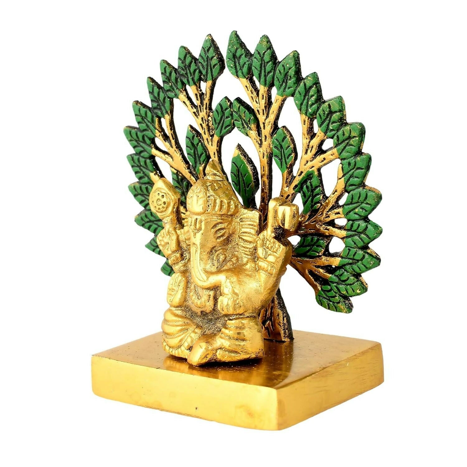 CraftVatika Metal Ganesha Idol Under Tree - Grab2buy