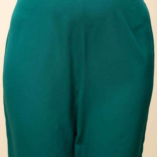 FIORRA Women's Teal Blue Crepe A-Line Kurta Pant with Dupatta 