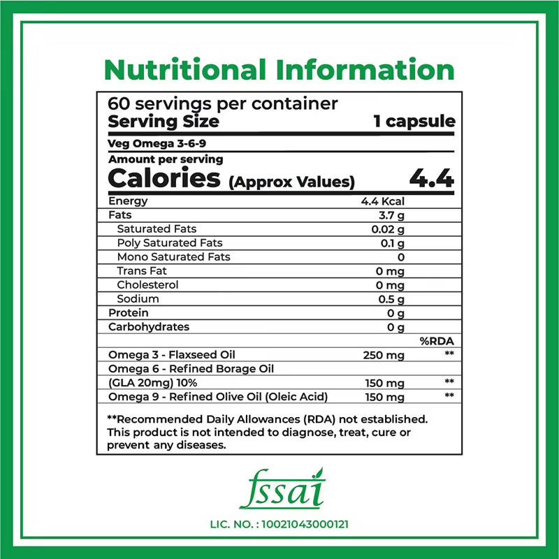 Boldfit Omega 3 6 9 Vegetarian Capsules - Grab2buy