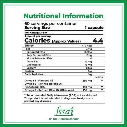 Boldfit Omega 3 6 9 Vegetarian Capsules - Grab2buy