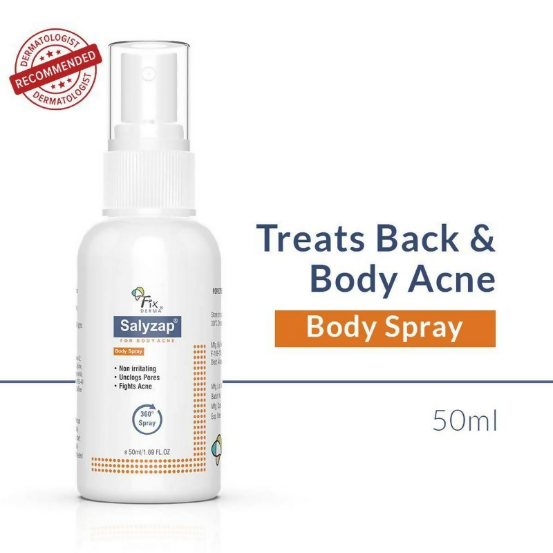 Fixderma 2% Salicylic Acid Salyzap Body Acne Spray 