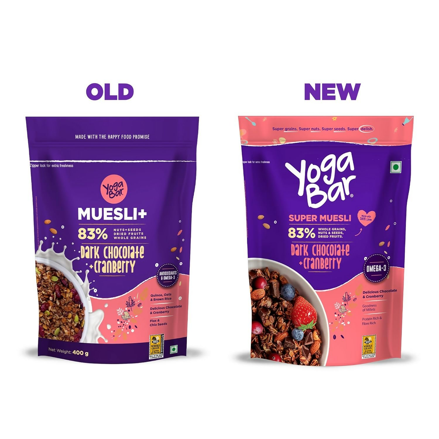 Yoga Bar Wholegrain Breakfast Muesli - Fruits, Nuts + Seeds + Dark Chocolate  Grab2Buy Yoga Bar Grab2Buy