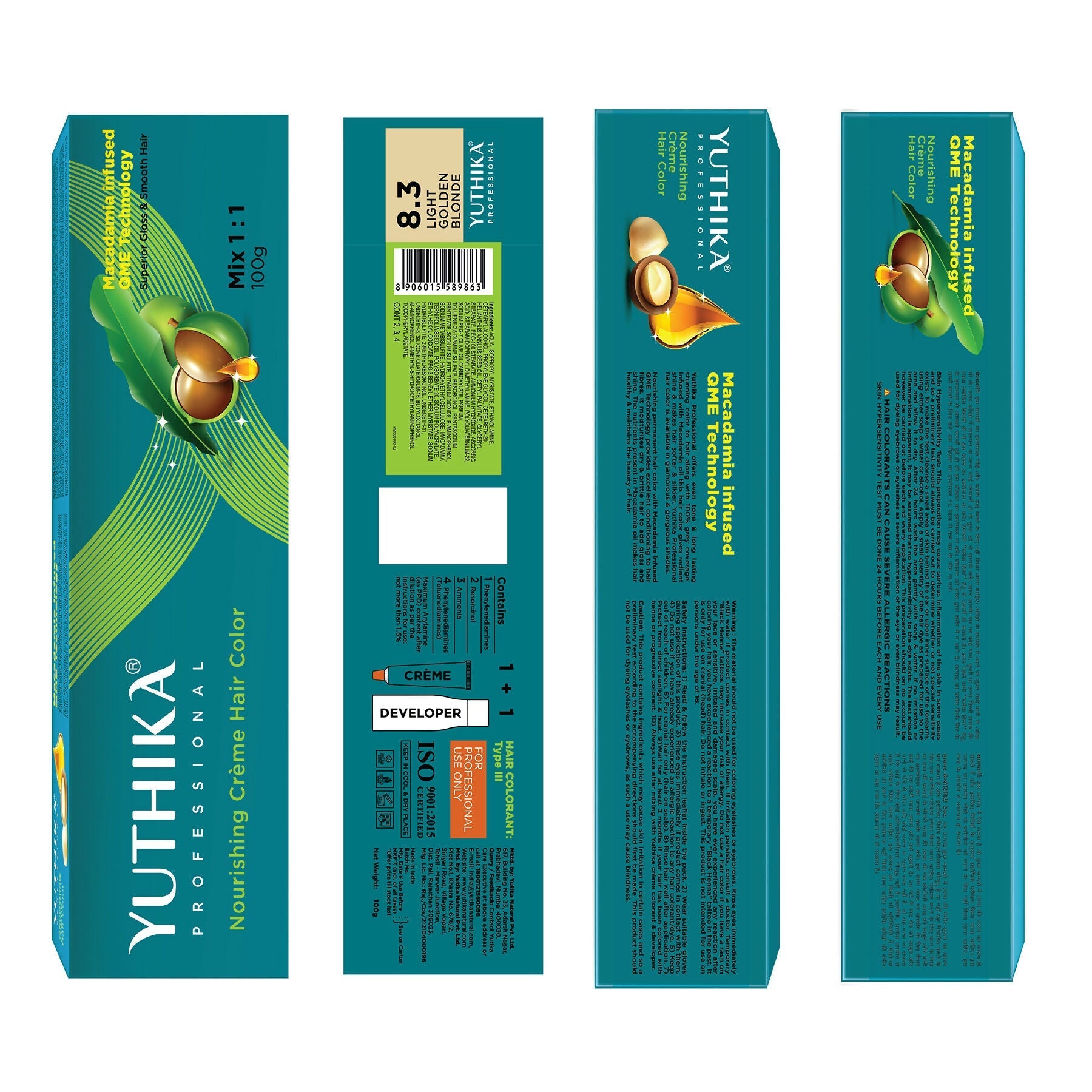 Yuthika Professional Creme Hair Colour - Light Golden Blonde  Grab2Buy Yuthika Grab2Buy