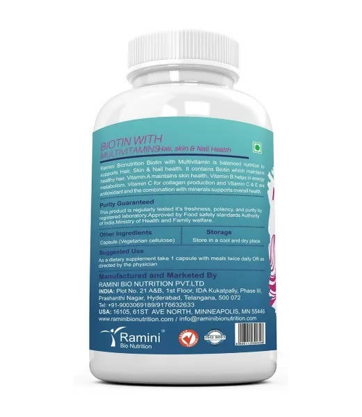 Ramini Bio Nutrition Biotin With Multivitamins Veg Capsules - Grab2buy