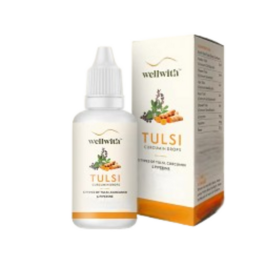 Wellwith Panch Tulsi Curcumin Drops  Grab2Buy Wellwith Grab2Buy