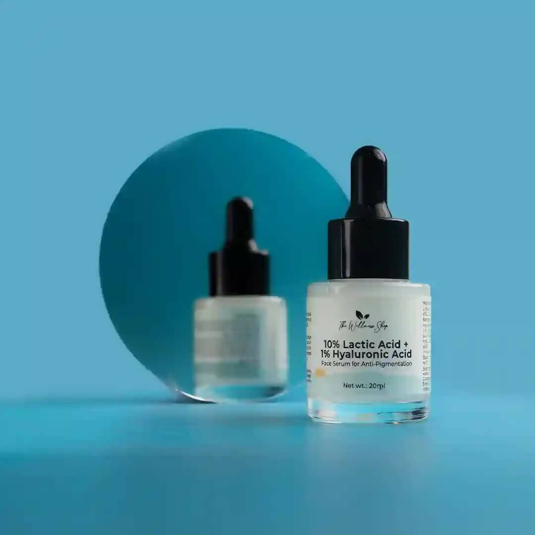 The Wellness Shop 10% Lactic Acid, 1% Hyaluronic Acid Face Serum  Grab2Buy The Wellness Shop Grab2Buy