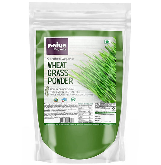 Paiya Organics Certified Organic Wheat Grass Powder 