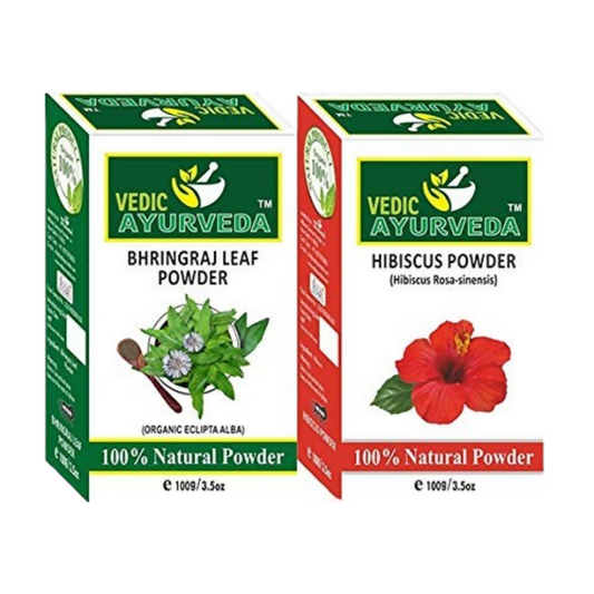 VedicAyurveda Bhringraj Leaf Powder and Hibiscus Powder  Grab2Buy VedicAyurveda Grab2Buy