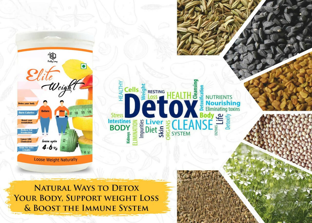 Healthy Living Elite Weight Natural Detox and Weight Management Supplement 