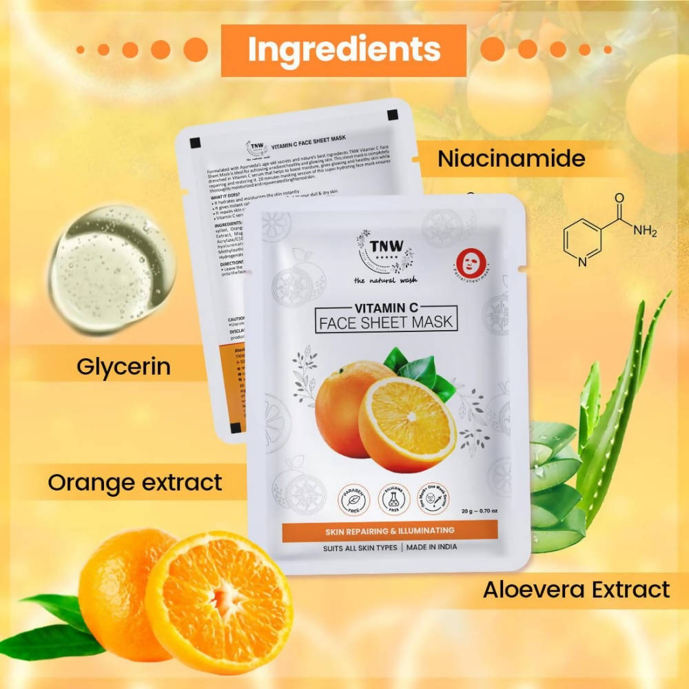 The Natural Wash Vitamin C Face Sheet Mask  Grab2Buy The Natural Wash Grab2Buy