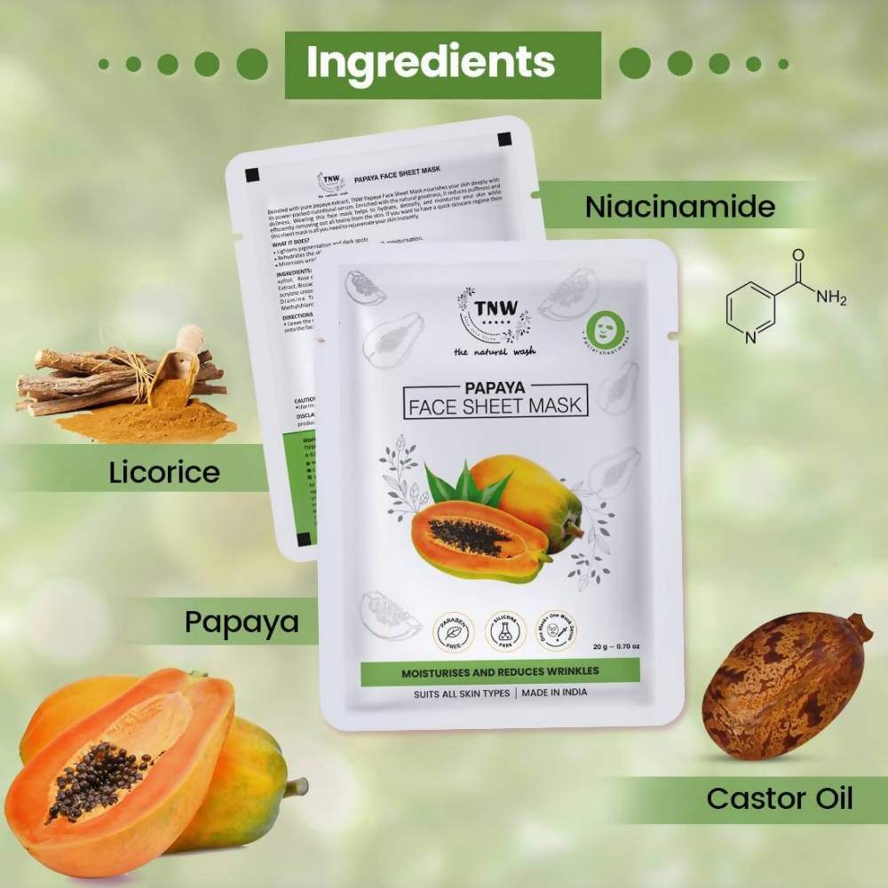 The Natural Wash Papaya Face Sheet Mask  Grab2Buy The Natural Wash Grab2Buy