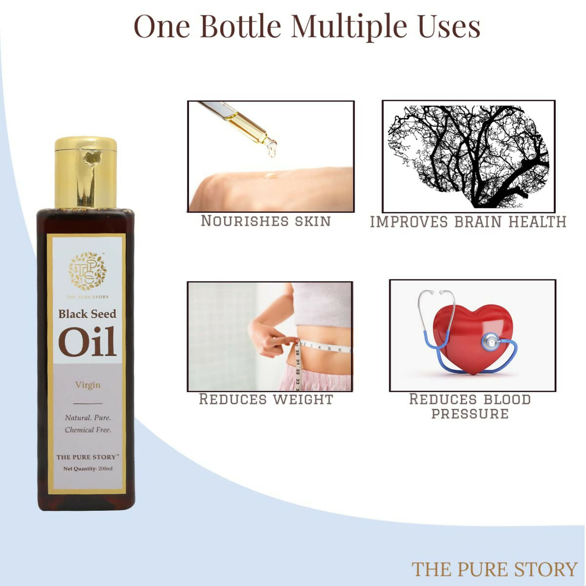 The Pure Story Black Seed Hair Oil - Pure And Natural  Grab2Buy The Pure Story Grab2Buy
