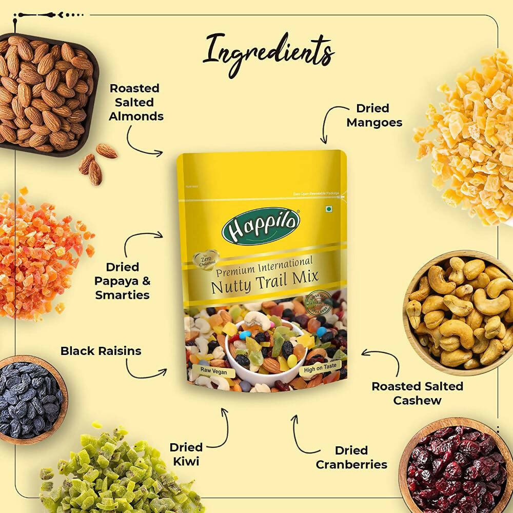 Happilo Premium Nuts & Dry Fruit Combo (Trail Mix, Nut Mix & Party Mix) - Grab2buy
