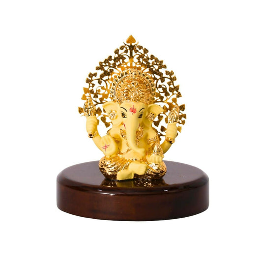 House Of Wemy Gold Plated Lord Kalpavrikshya Tree Ganesha Idol - Grab2buy