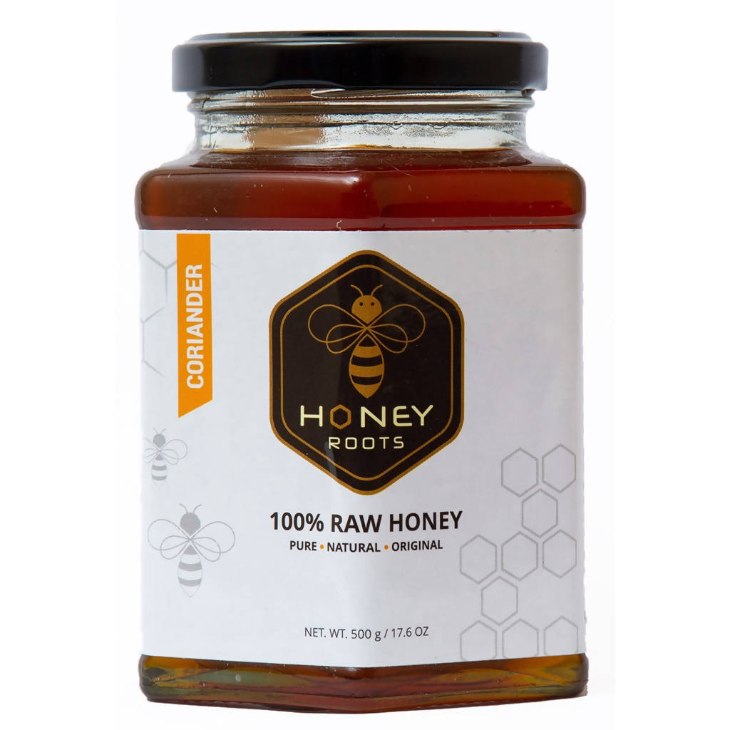 Honey Roots Coriander Flavor Raw Honey - Grab2buy