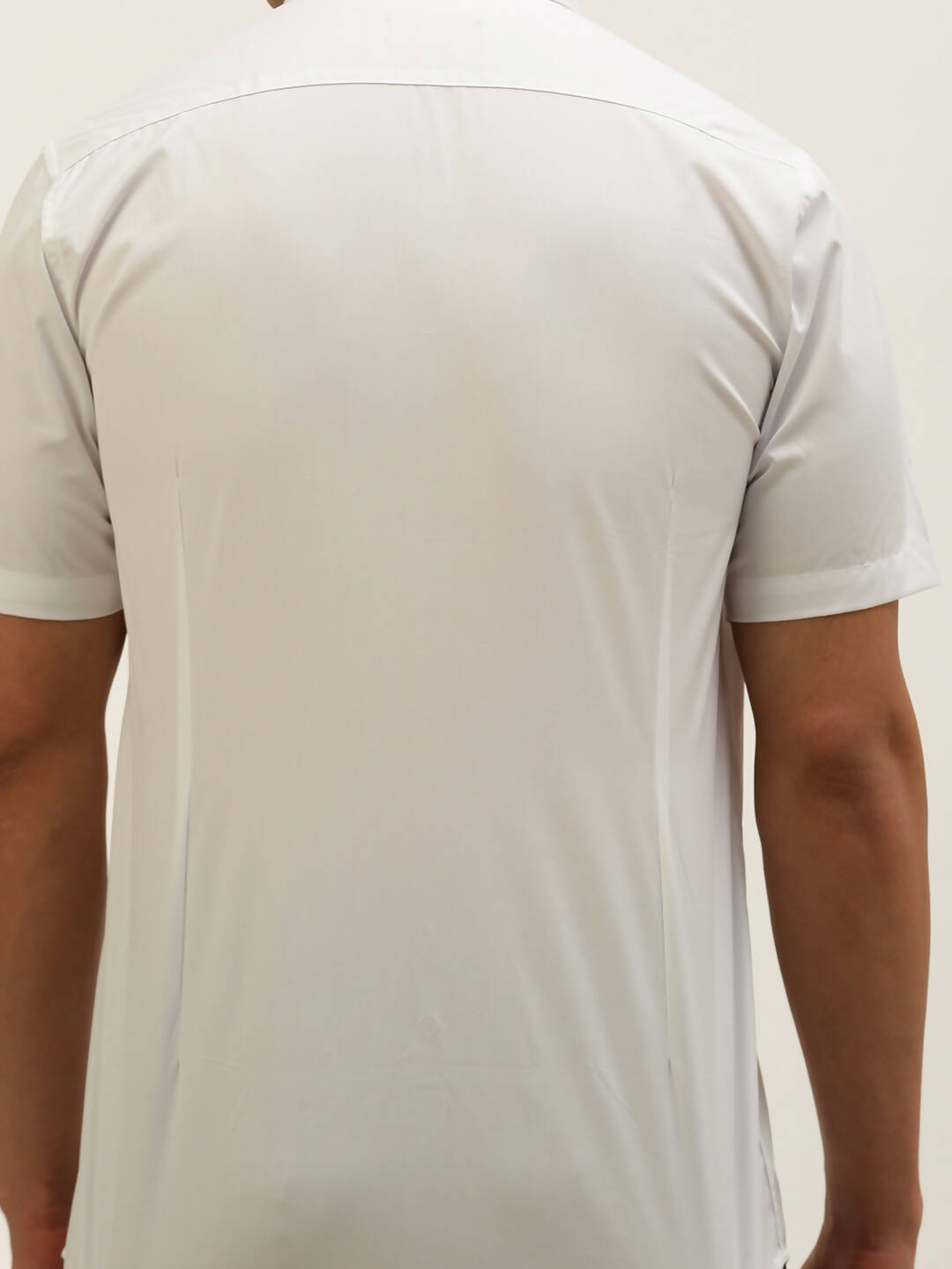 Ramraj Cotton Mens Half Sleeve Formal 100% Cotton White Shirt 