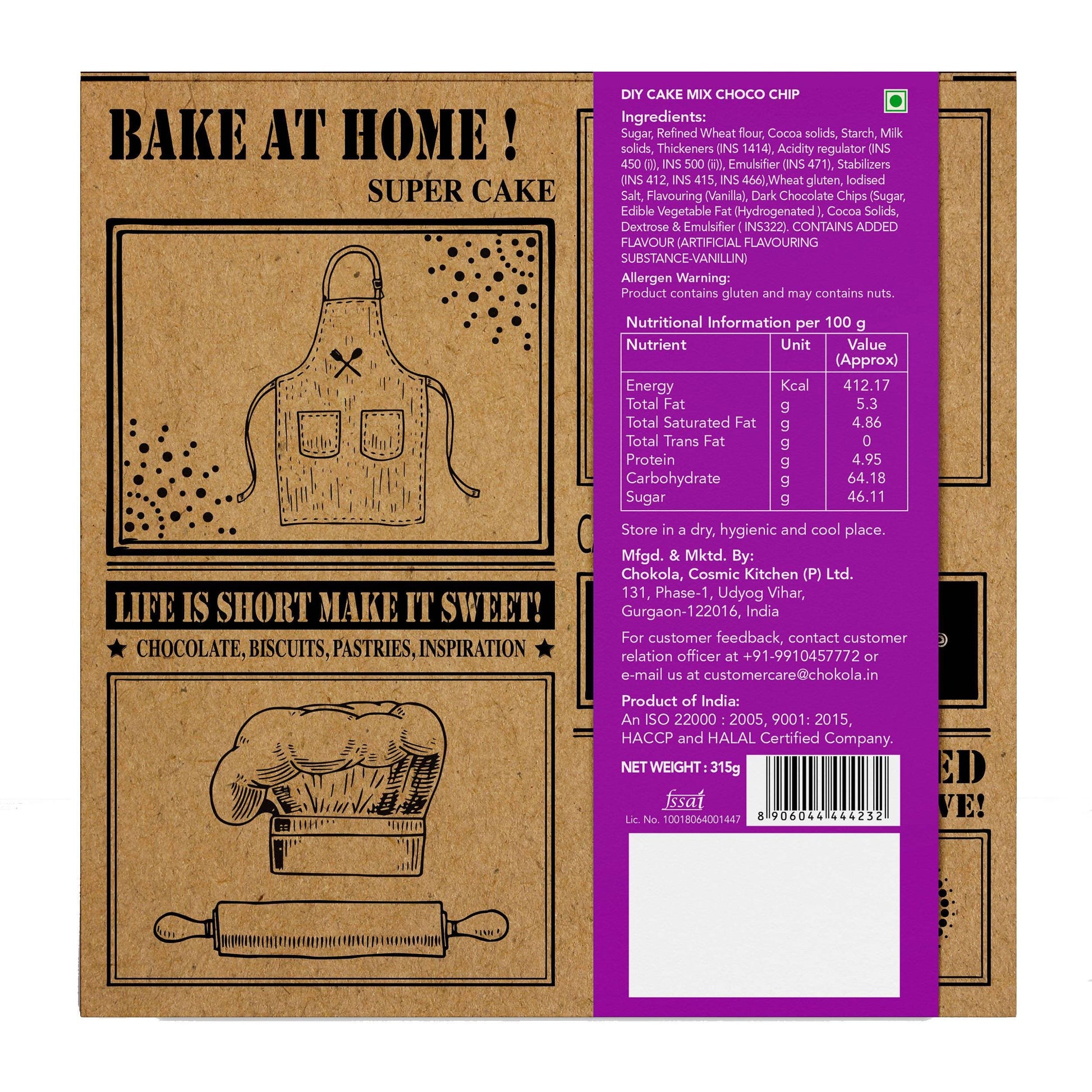 Choko La Homemade Happiness DIY Cake Choco Chip Mix 