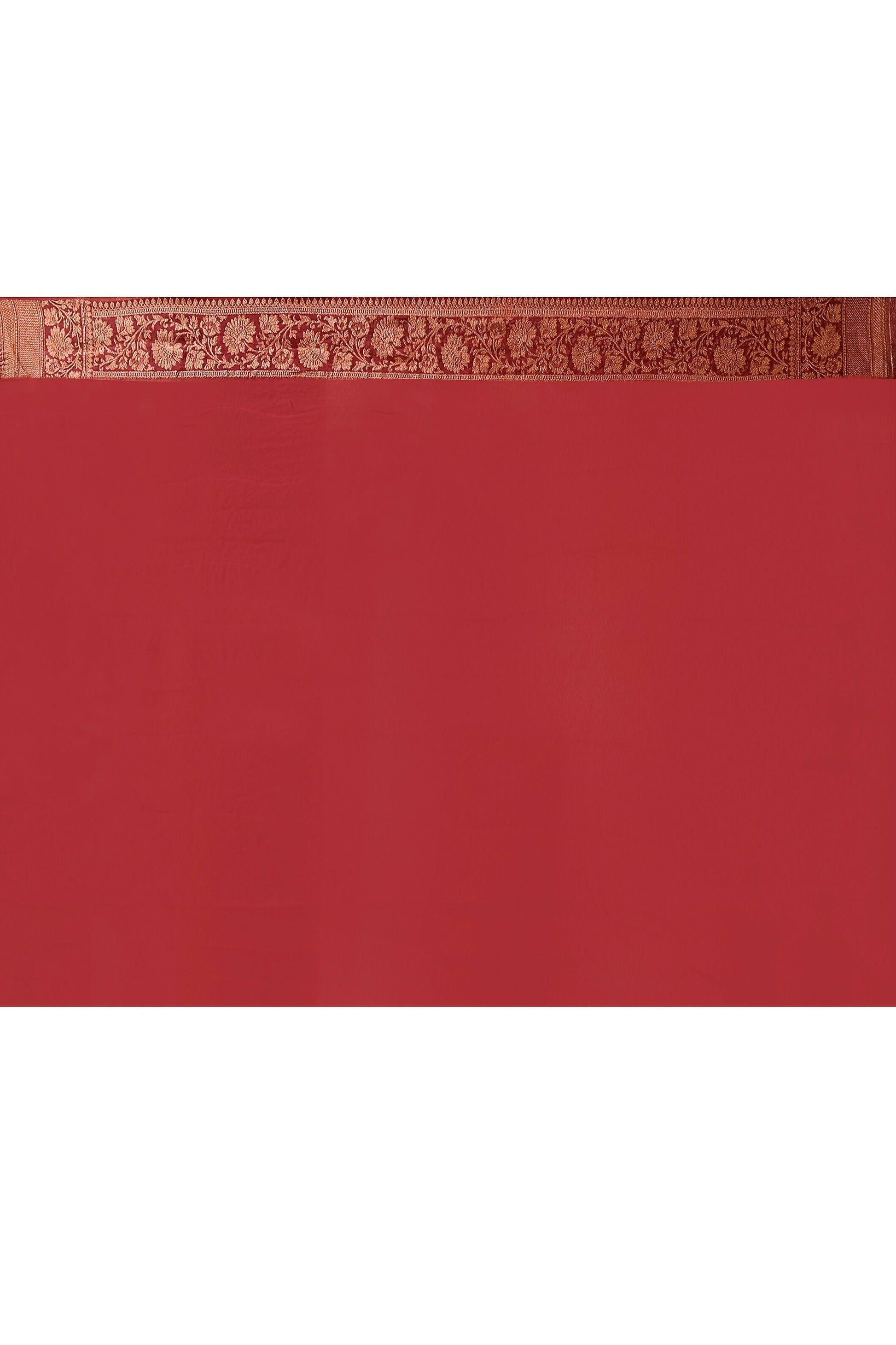 Joban Fashion Dark Pink Crepe Chiffon Pure Handloom Banarasi Silk Saree | Swadesiicart