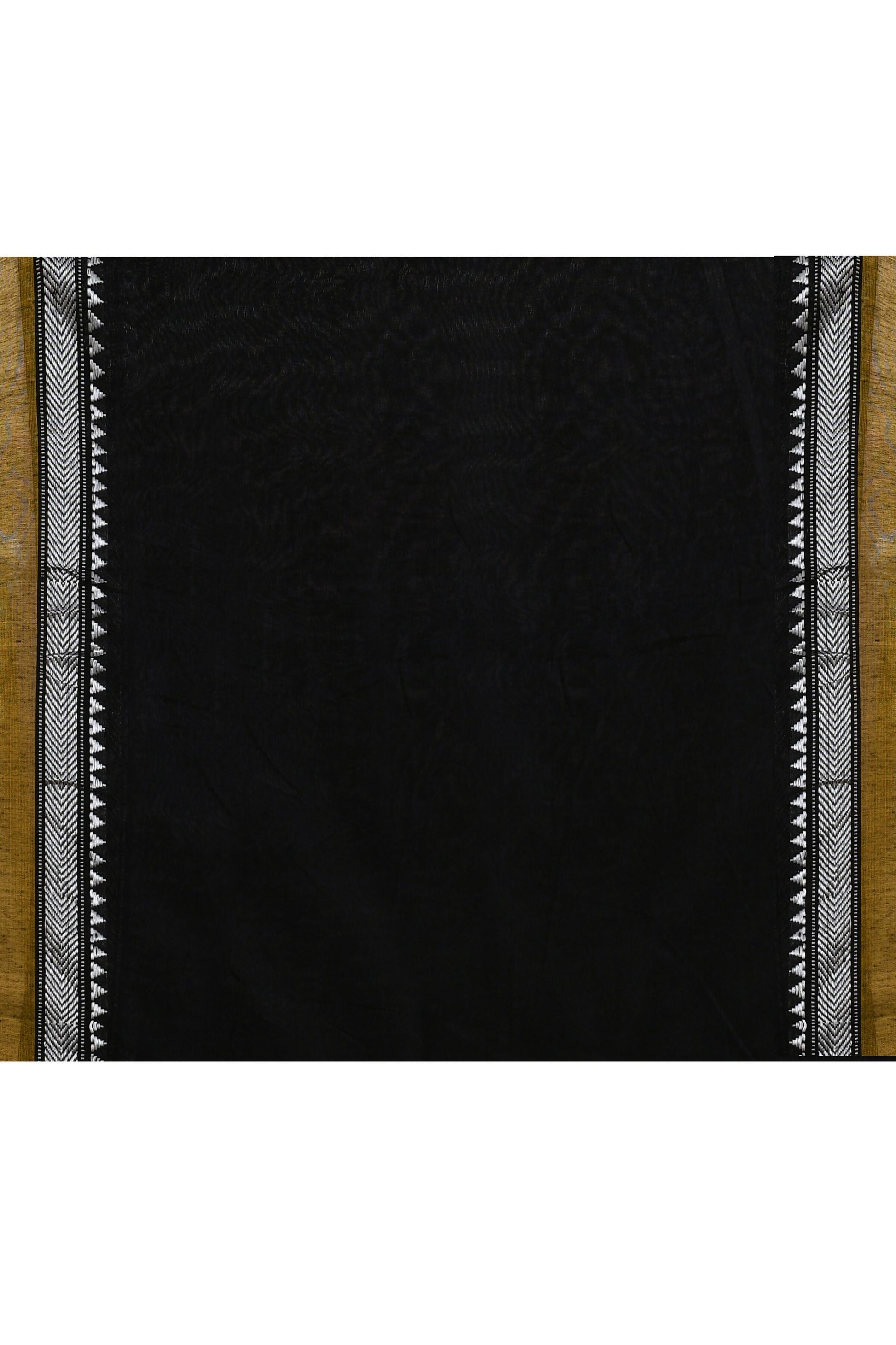 Piyari Fashion Women's Black Embellished Cotton Blend Jamdani Saree