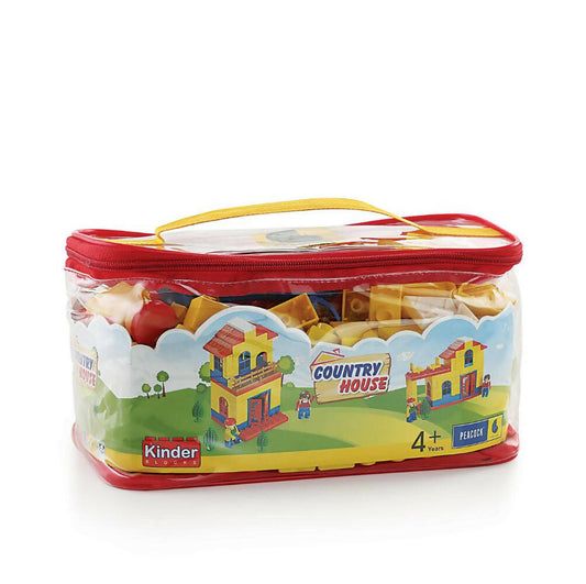 Peacock Learning & Educational Building Interlocking Blocks Set For Kids - Country House - Grab2buy