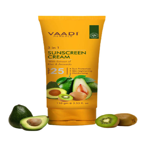 Vaadi Herbals Sunscreen Cream SPF-25 with Extracts of Kiwi and Avocado  Grab2Buy Vaadi Herbals Grab2Buy