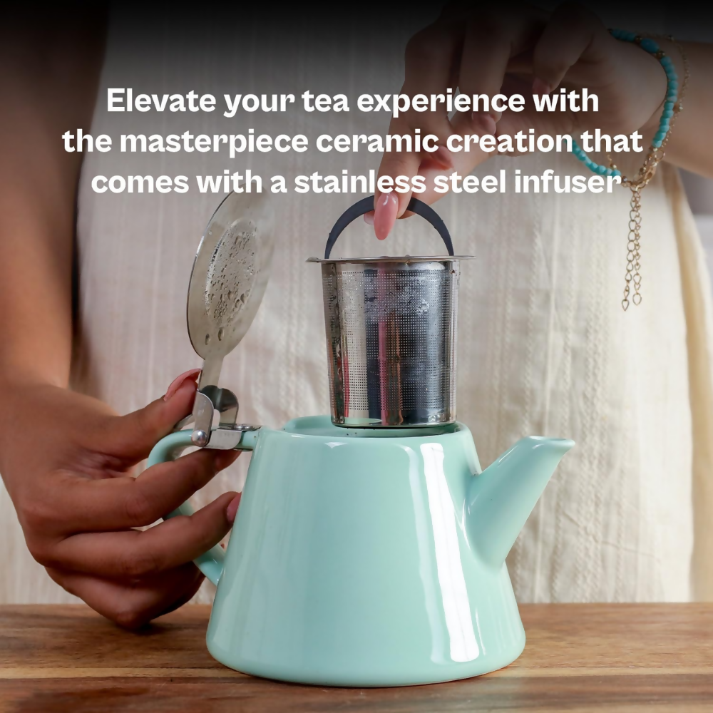 Udyan Tea Muse Teapot with Infuser - Jade Green  Grab2Buy Udyan Tea Grab2Buy