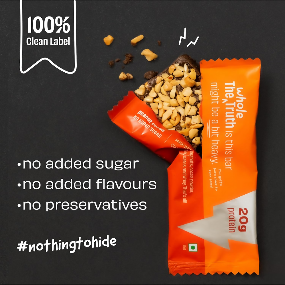 The Whole Truth High Protein Peanut Cocoa Protein Bar  Grab2Buy The Whole Truth Grab2Buy
