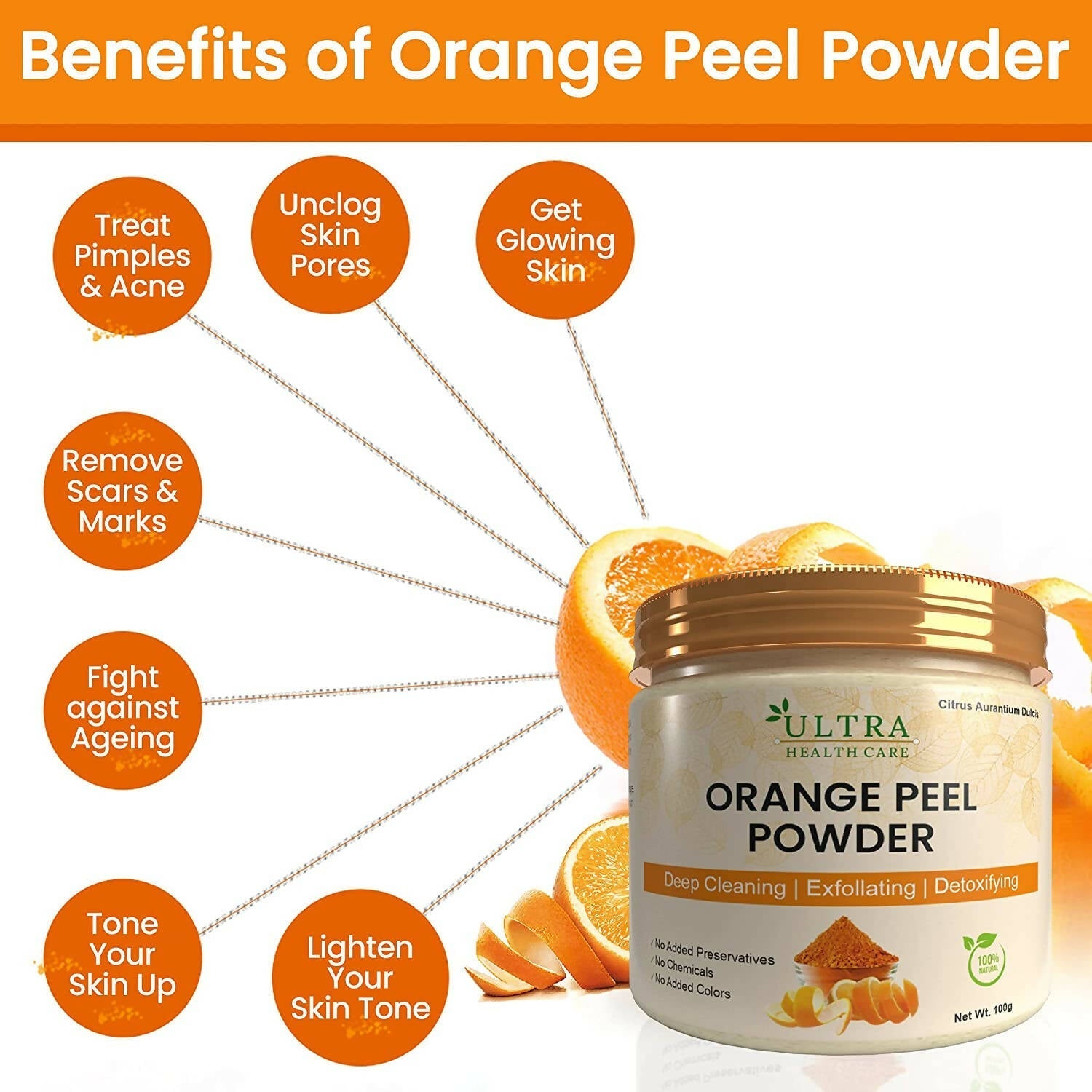 Ultra Health care Orange Peel Powder Face Pack  Grab2Buy Ultra Health Care Grab2Buy