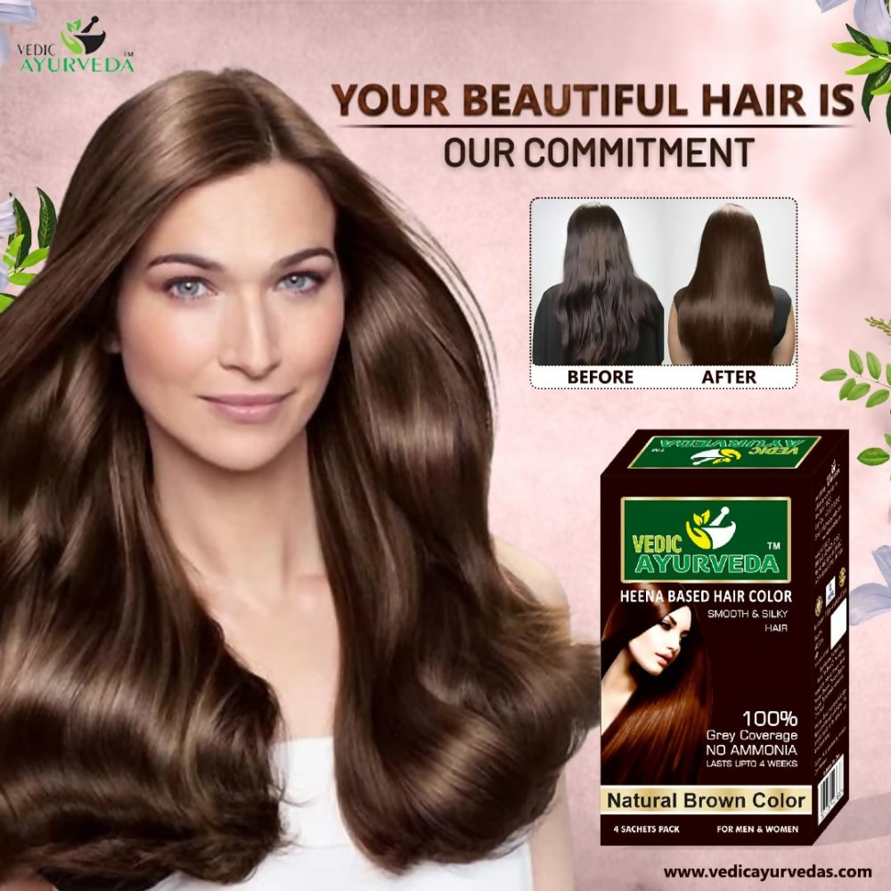 VedicAyurveda Natural Brown Hair Color  Grab2Buy VedicAyurveda Grab2Buy