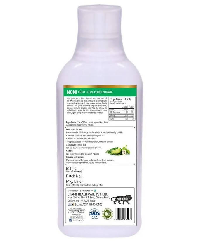 Zindagi Noni Fruit Juice Concentrate (Sugar Free)  Grab2Buy Zindagi Grab2Buy