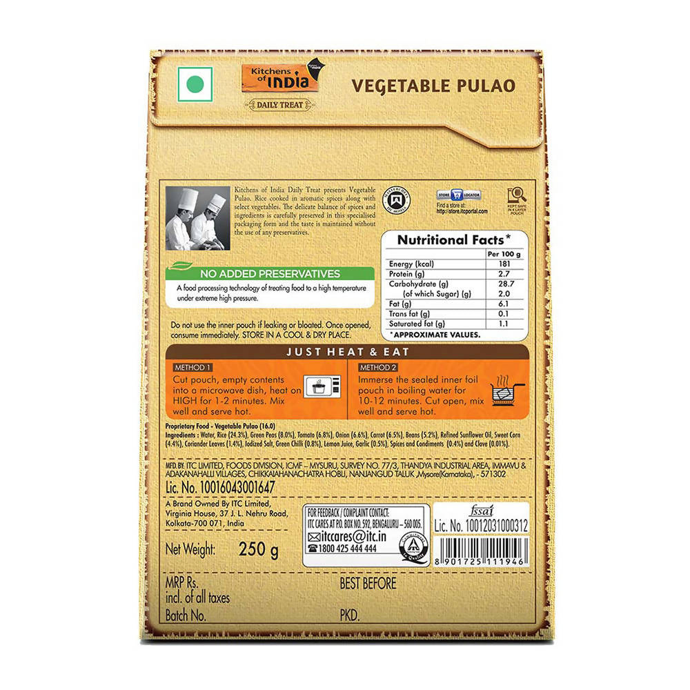 Kitchens of India Vegetable Pulao - Grab2buy