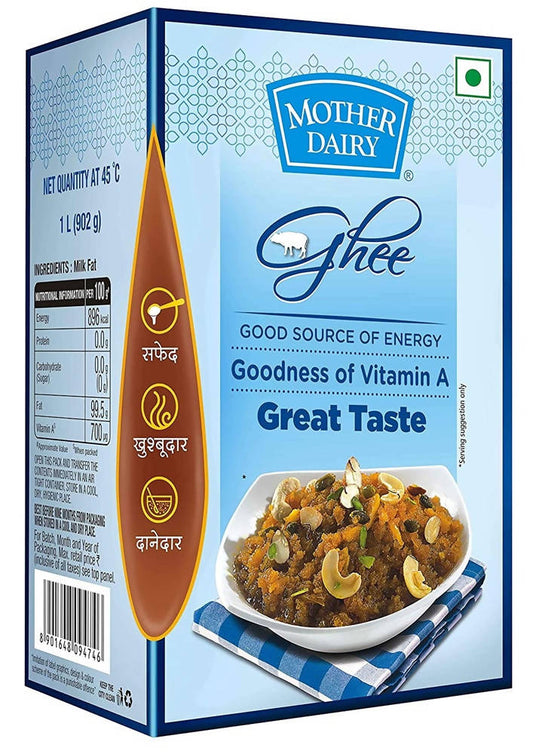 Mother Dairy Ghee | Traditional Made Ghee | Pure Ghee with Rich Flavor and Aroma 