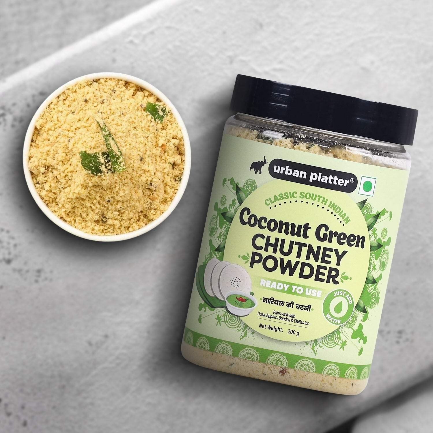 Urban Platter Coconut Green Chutney Powder  Grab2Buy Urban Platter Grab2Buy