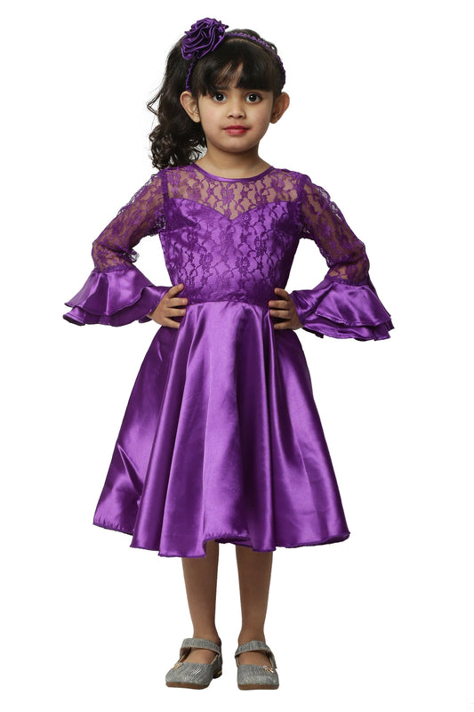 Asmaani Kids Party Wear Stylish Dresses, Perfect for Parties, Functions & Vacations - Purple