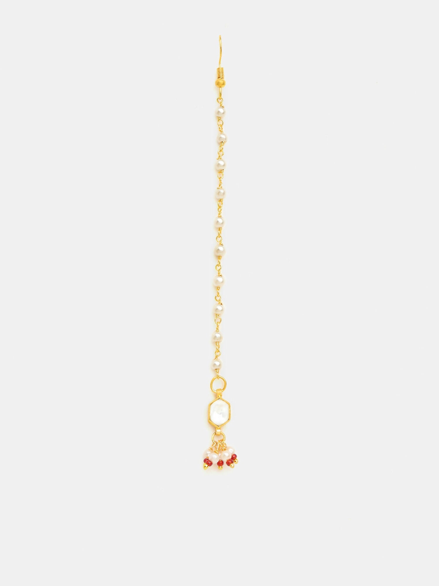 Ruby Raang Soft Bloom Kundan Maang Tikka