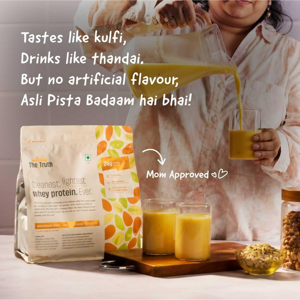 The Whole Truth Whey Protein Isolate+Concentrate - Pista Badaam Shake  Grab2Buy The Whole Truth Grab2Buy