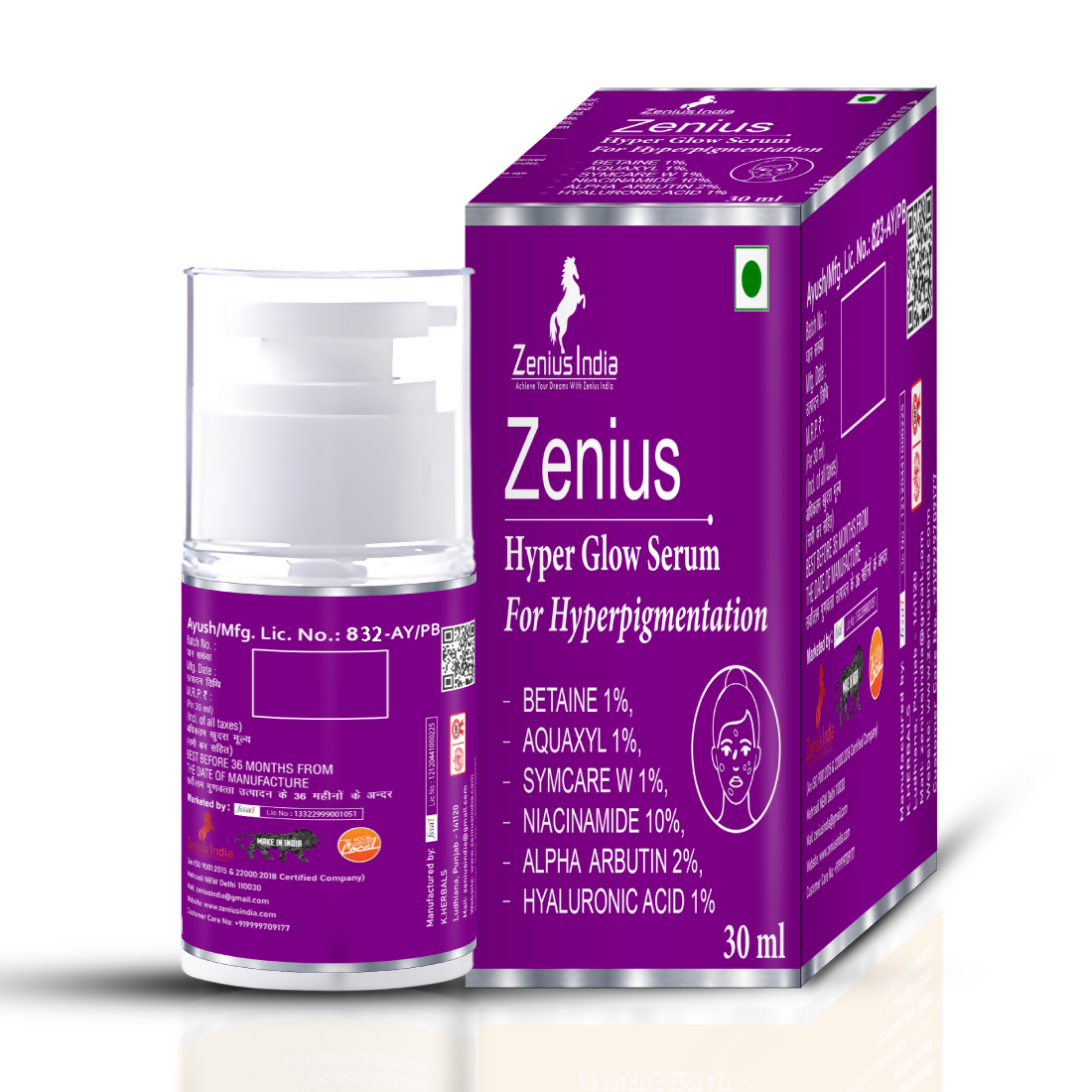 Zenius Hyper Glow serum for Hyperpigmentation  Grab2Buy Zenius Grab2Buy
