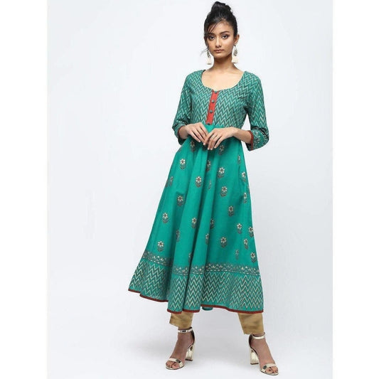 Cheera Flair Anarkali With Colorfull Print Kurts