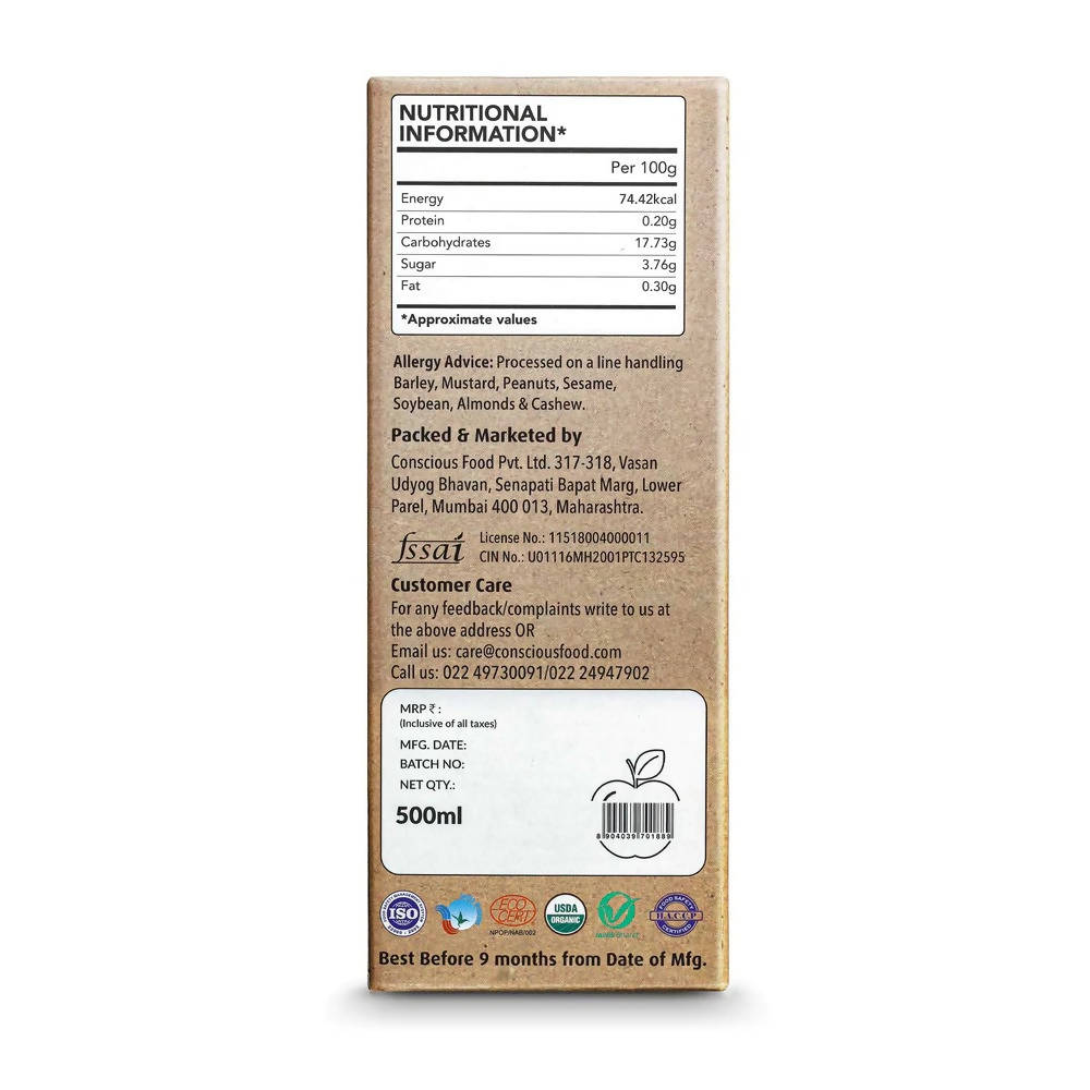 Conscious Food Organic Himalayan Apple Cider Vinegar 