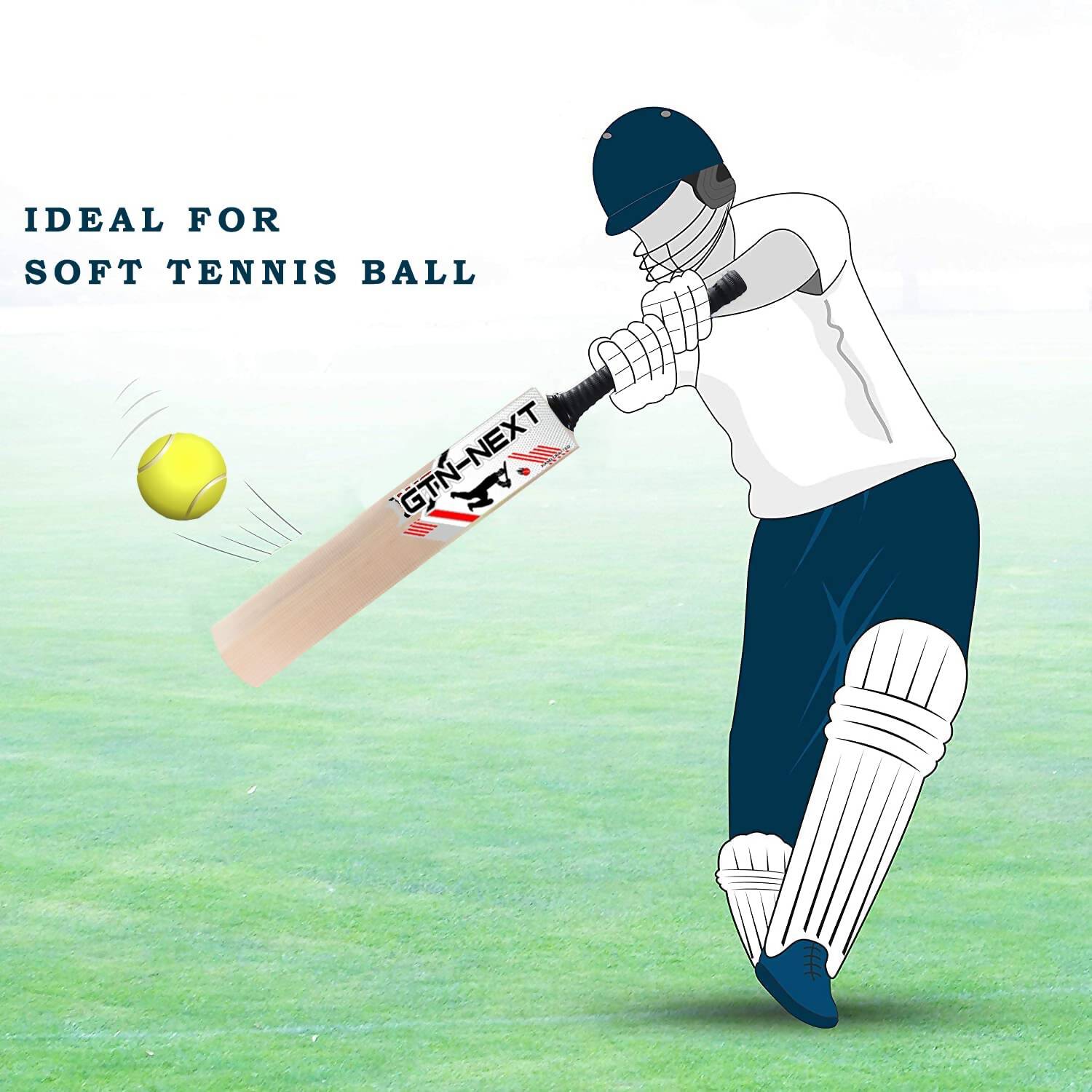 Gtn Next Soft Tennis Cricket Bat (Size 5) 