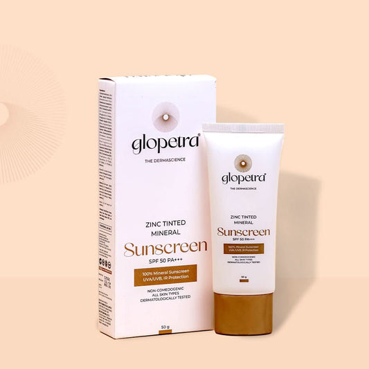 Glopetra Zinc Tinted Mineral Sunscreen Spf 50 Pa+++  Grab2Buy Glopetra Grab2Buy