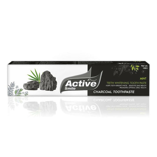 Dr. Morepen Active Smile Charcoal Toothpaste for Teeth Whitening & Bad Breath Removal - Grab2buy