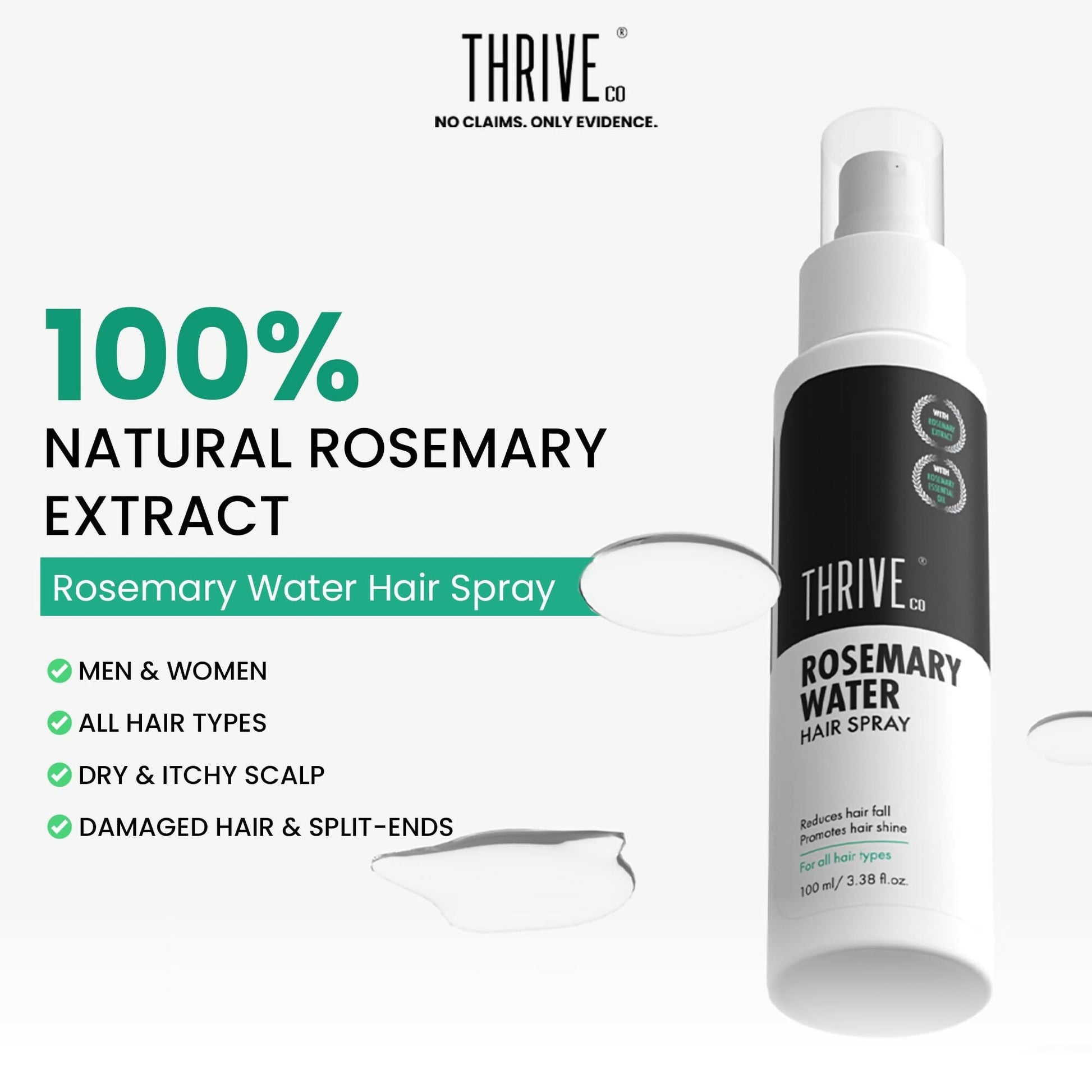 ThriveCo Rosemary Water Hair Spray For Hair Growth 