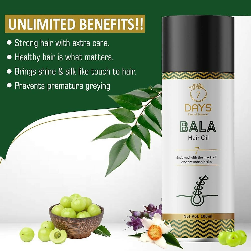 7 Days Bala Hair Oil For Promotes Hair Growth 